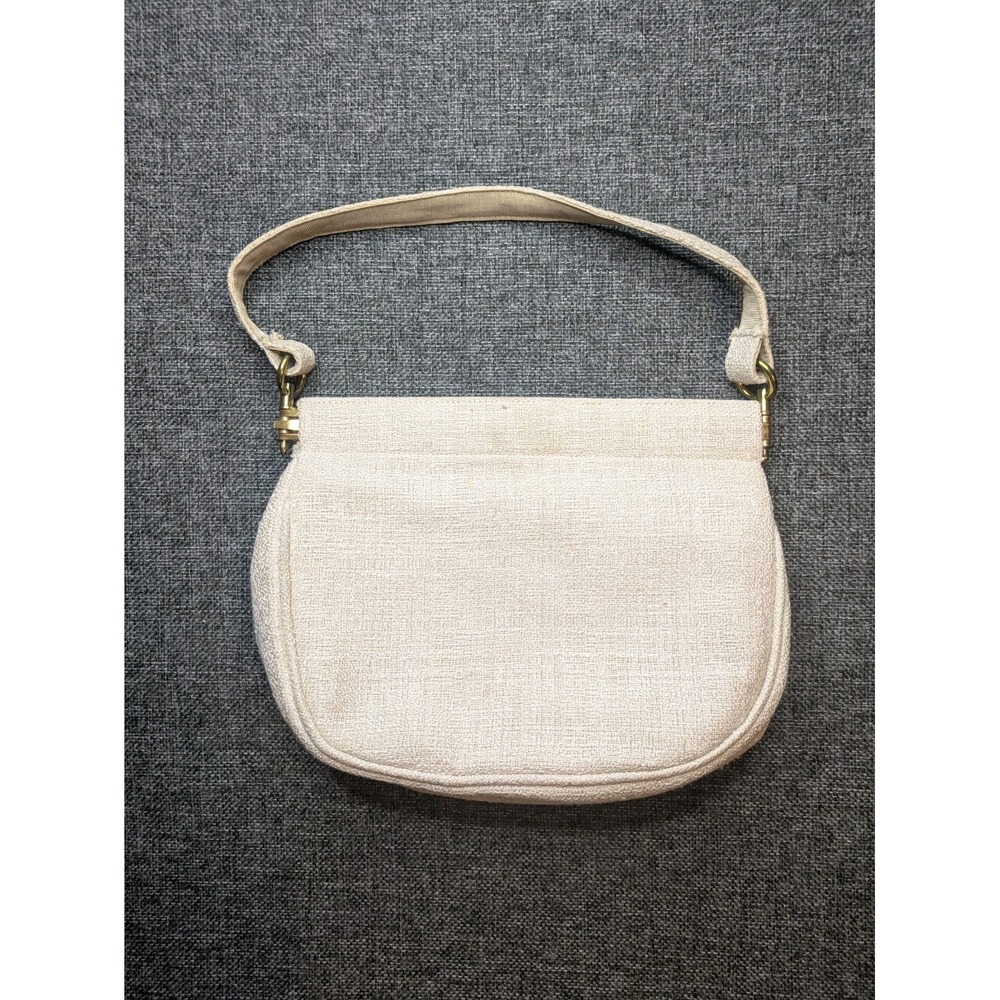 Vintage Margaret Smith Maine Boho Beige Purse Handbag 1960's Cottage Core